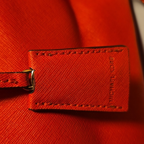 Micahel Kors Hamilton Leather Bag Orange - Picture 3 of 10